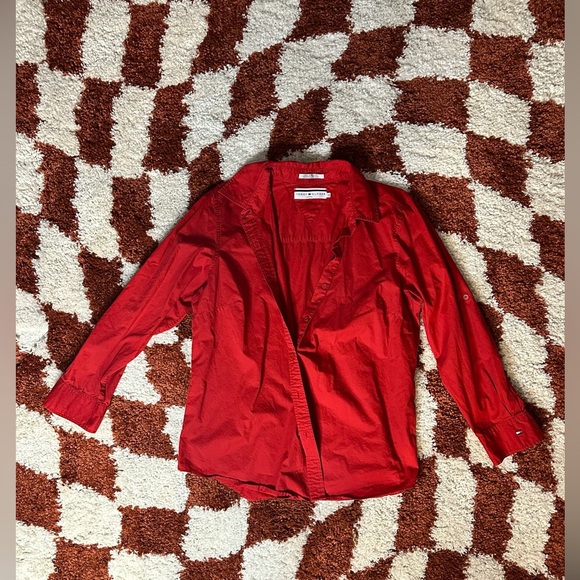 Tommy Hilfiger Red Button Down Shirt — Size XL - Picture 1 of 4